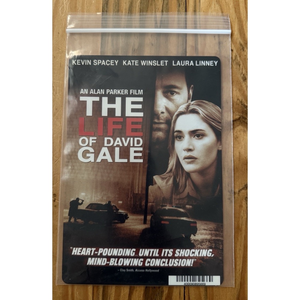 THE LIFE OF DAVID GALE - BLOCKBUSTER VIDEO BACKER CARD 5"X8"